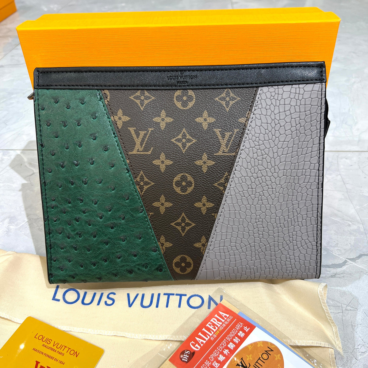 Trendy pouch premium Bag with box